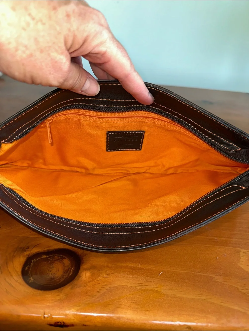 Claudia Firenze Leather and Cowhide Patchwork Clutch